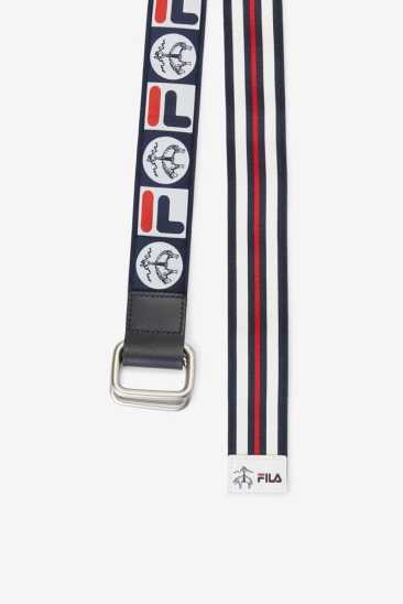 Fila Femme Brooks Brothers X Fila Advantage Reversible Belt 413 Navy Multi Fila France RUY-518279